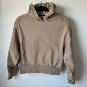 Scotch & Soda Beige-Gold Sweatshirt with Stud Accents